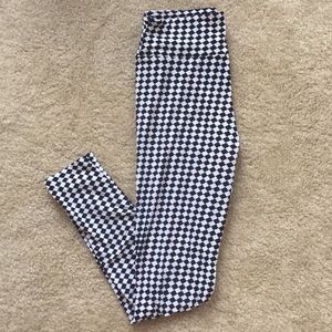 LuLaRoe OS checkered white and black leggings